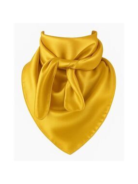 Yellow Wild Rag Large Scarf 35x35 Inches  Satin Western Accessory Cowgirl or Cow